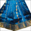 Peacockblue Pattu Parikini with contrast border-(SSV-29) - Click here to View more details about this Product
